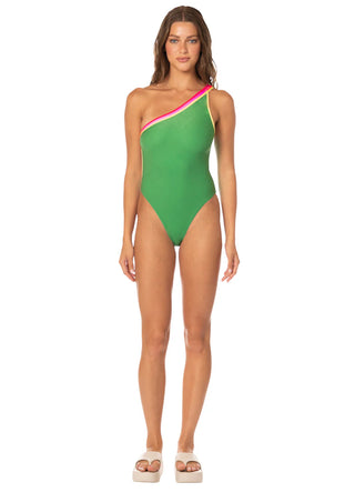 Palm Leaf Davia Cut Out Cheeky Cut One Piece