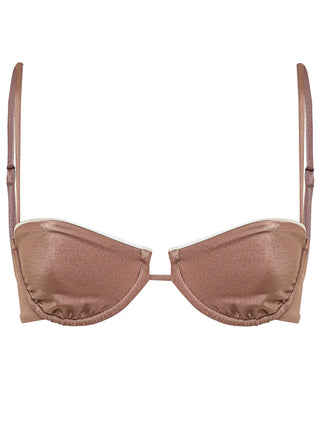 Mocha Pearl Amatista Unmolded Underwire Bikini Set
