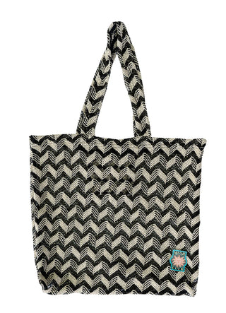 Black & White Sunset Tessa Tote Bag