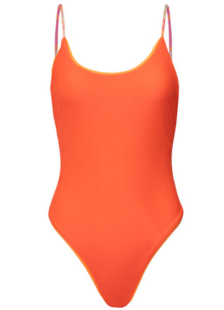 Flamingo Swirl Luster Classic One Piece
