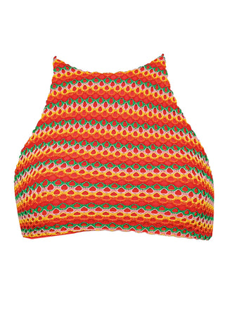 Jamaican Tropics Baby Doll High Neck Bikini Top