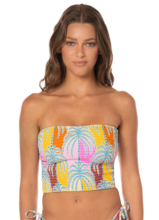 JUNGLE WHISPER NALU SWIM CROP TOP