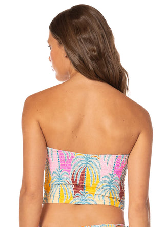 JUNGLE WHISPER NALU SWIM CROP TOP
