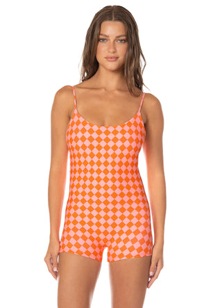 Sunset Grid Haze Onesie