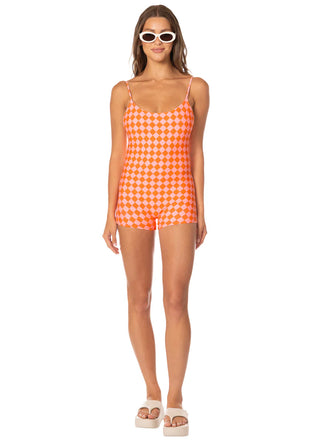 Sunset Grid Haze Onesie