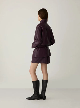 QUINN PLUM LONG JACKET