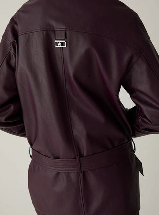 QUINN PLUM LONG JACKET