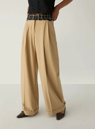 SMITH SAND TAILORED PANTS