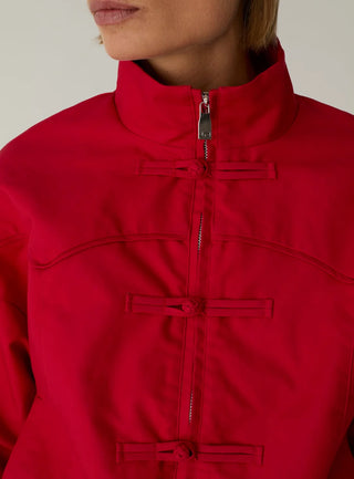 SYLVIE RED BOMBER JACKET