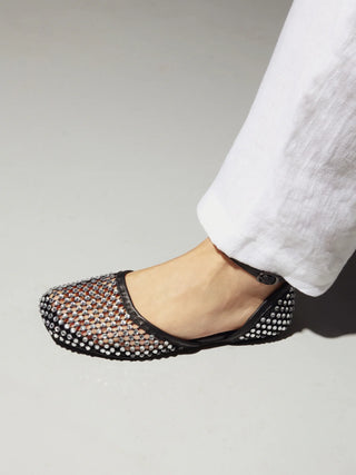 Gems Black Cry Ballerina with Rhinestones