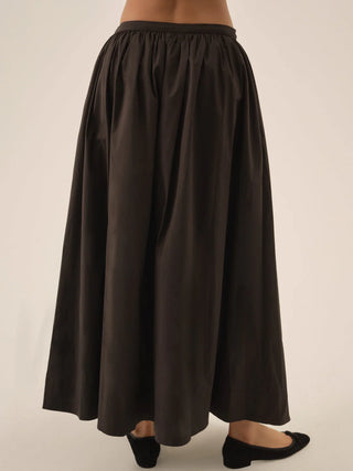Train Station Poplin Maxi Skirt