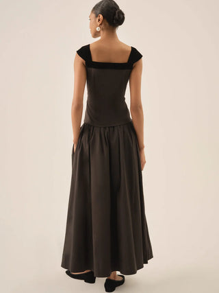 Train Station Poplin Maxi Skirt