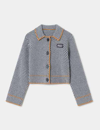 BEVERLY GREY STRIPED CARDIGAN