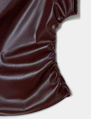 IVONE PLUM ASYMMETRIC TOP