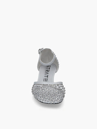 Shiny Grey Décolleté All Over Rhinestones