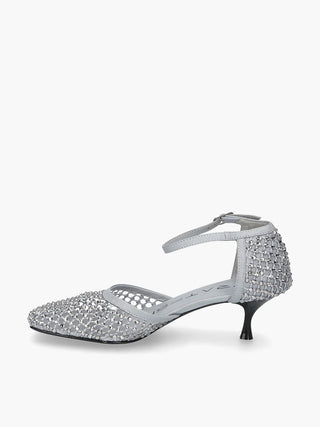 Shiny Grey Décolleté All Over Rhinestones