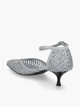 Shiny Grey Décolleté All Over Rhinestones