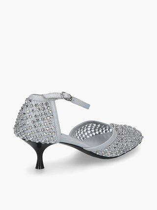 Shiny Grey Décolleté All Over Rhinestones