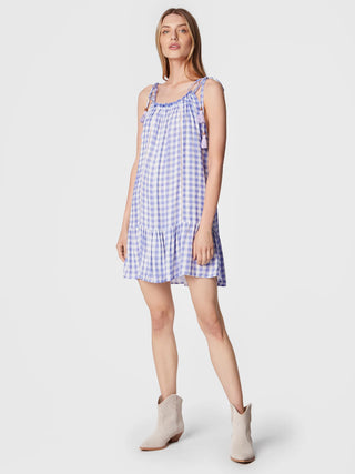 LILAC PLAID MINI DRESS