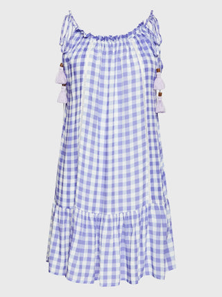 LILAC PLAID MINI DRESS