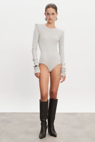 MAGNETIC KNITTED BODYSUIT GREY