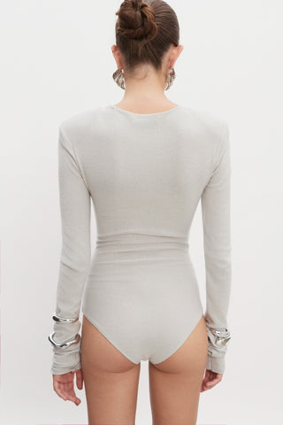 MAGNETIC KNITTED BODYSUIT GREY