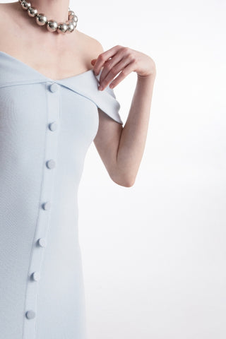 FINE LINE KNITTED MIDI DRESS