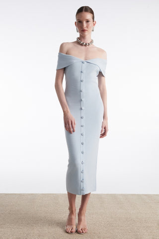 FINE LINE KNITTED MIDI DRESS
