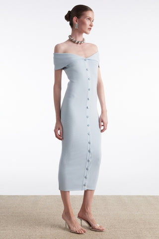 FINE LINE KNITTED MIDI DRESS