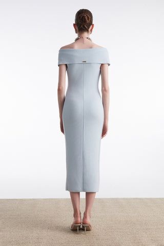 FINE LINE KNITTED MIDI DRESS