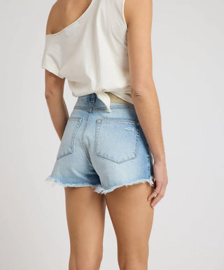 Outlaws Low Waist Mid Length Denim Shorts - Summer Blue