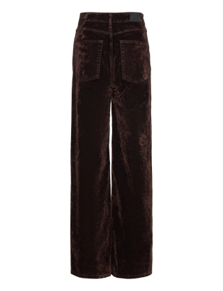 Turid Flocked Denim Jeans Mocha