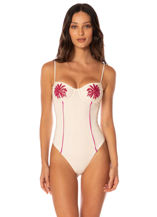 Tropical Haven Camelia Cheeky Cut Underwire One Piece