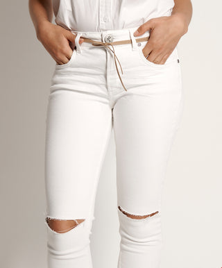 WHITE FREEBIRDS II HIGH WAIST SKINNY JEAN
