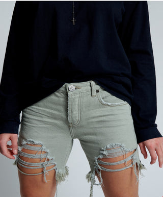 FADED KHAKI STEVIES LONG LENGTH BOYFRIEND SHORT