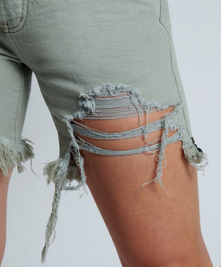 FADED KHAKI STEVIES LONG LENGTH BOYFRIEND SHORT