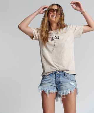 LOVE STAINED ORGANIC COTTON CREW TEE