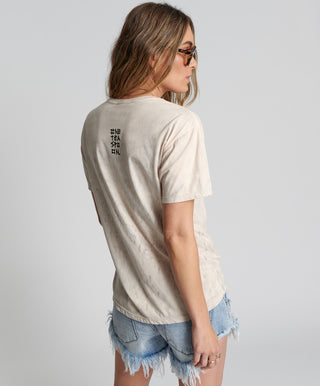 LOVE STAINED ORGANIC COTTON CREW TEE