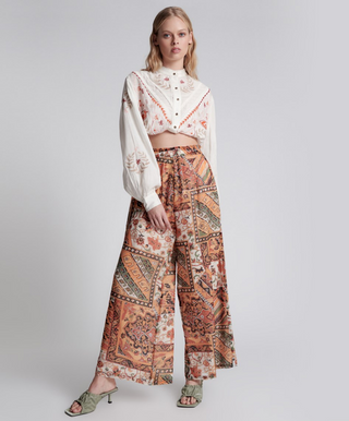 BAZAAR PAISLEY PALAZZO PANTS