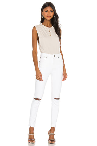 WHITE FREEBIRDS II HIGH WAIST SKINNY JEAN